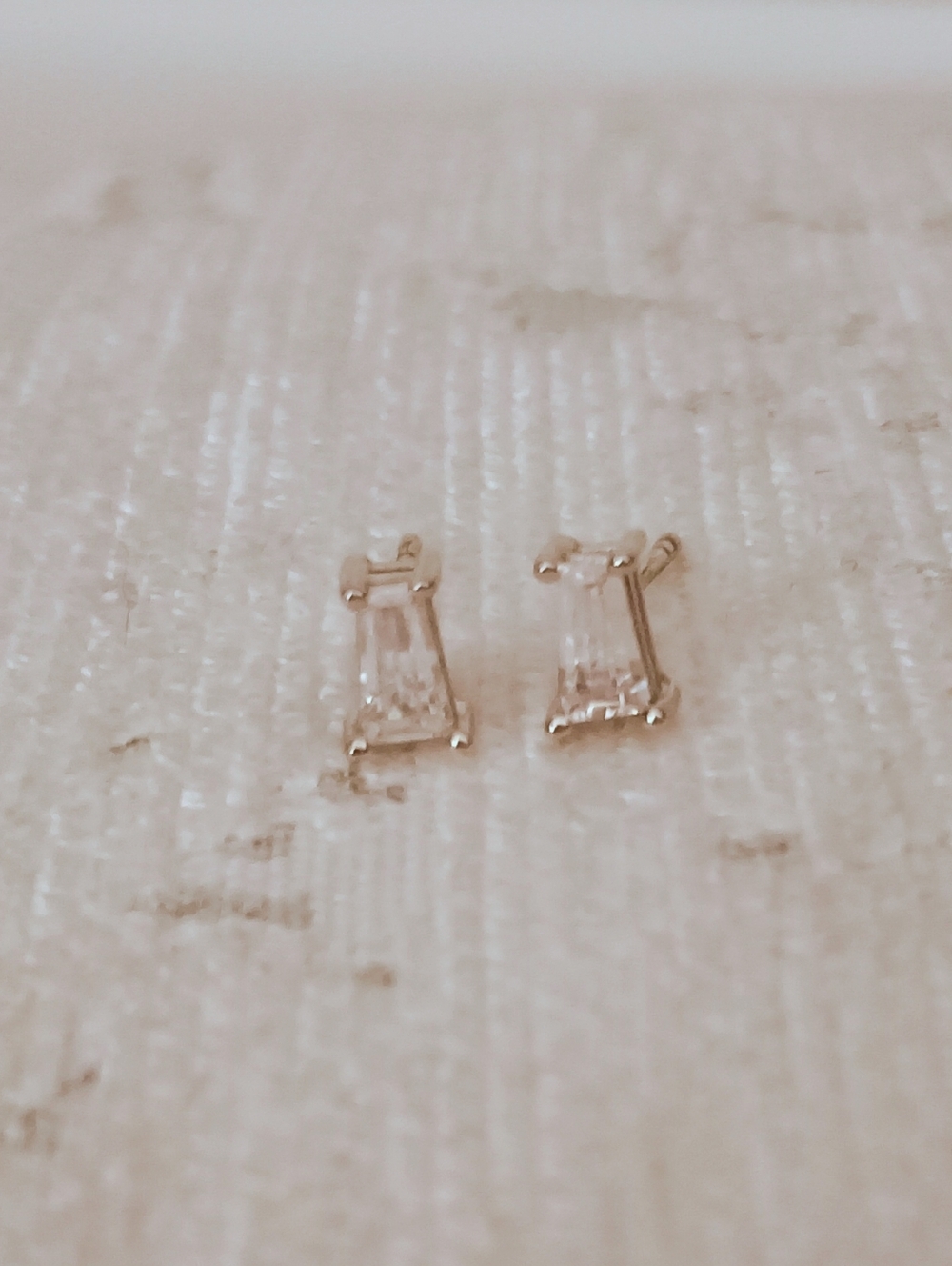 PRICE FIRM NWOT Baguette Crystal Stud Earrings